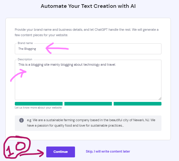Add Automatic-text-creation-or- skip it